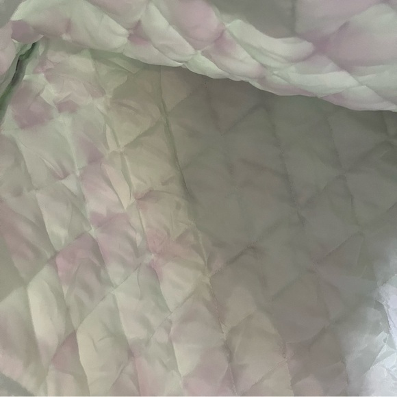 French Flair Womens Floral Pockets Quilted Button Up Scalloped Edges Jacket L - Picture 11 of 11